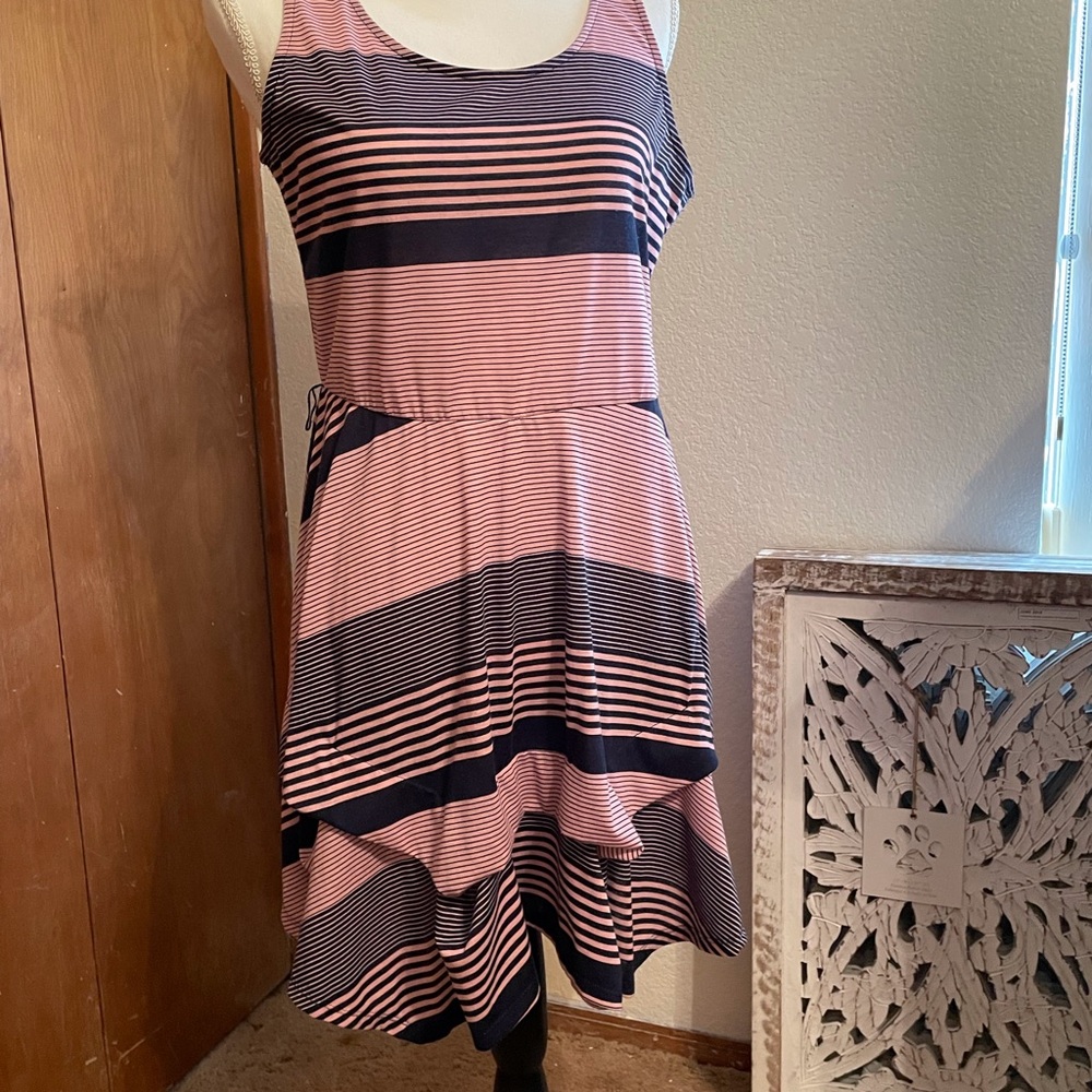 Dress By Route 66 Navy Blue And Pink